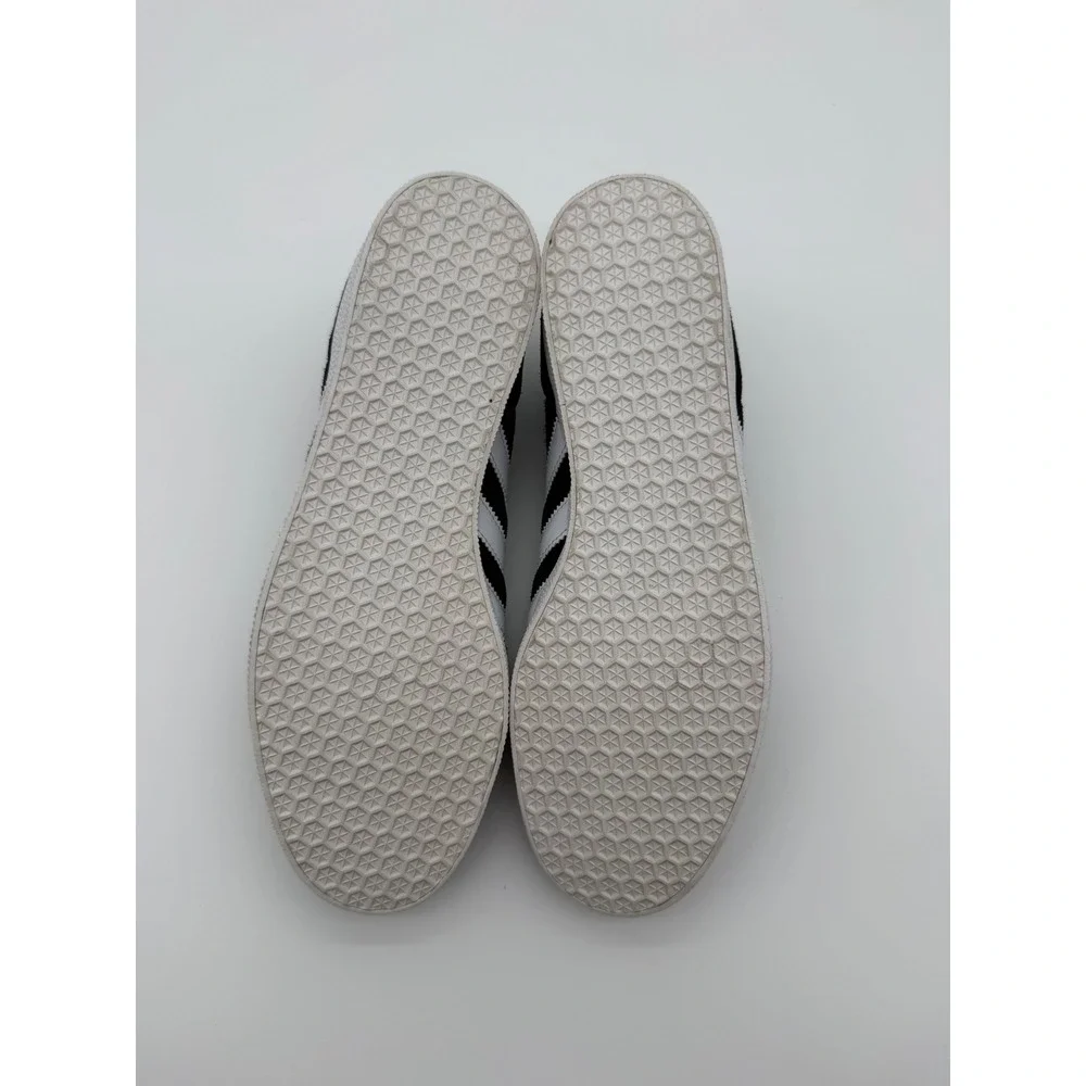 Adidas Originals Gazelle Black White Suede Sneakers Men's Size 9 EUC New Insoles